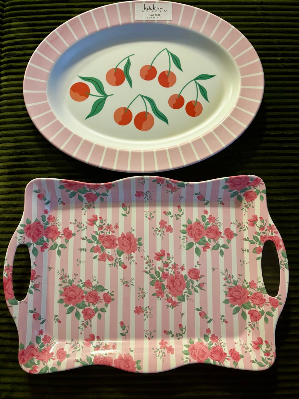 Nicole Miller Small Serving Tray Set